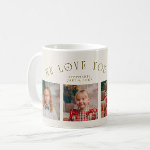 Mug Nous Vous Aimons Grand-Mère 4-Photos Crème