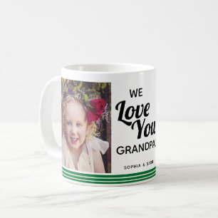 Mug Nous vous aimons grand-père 2 photo vert