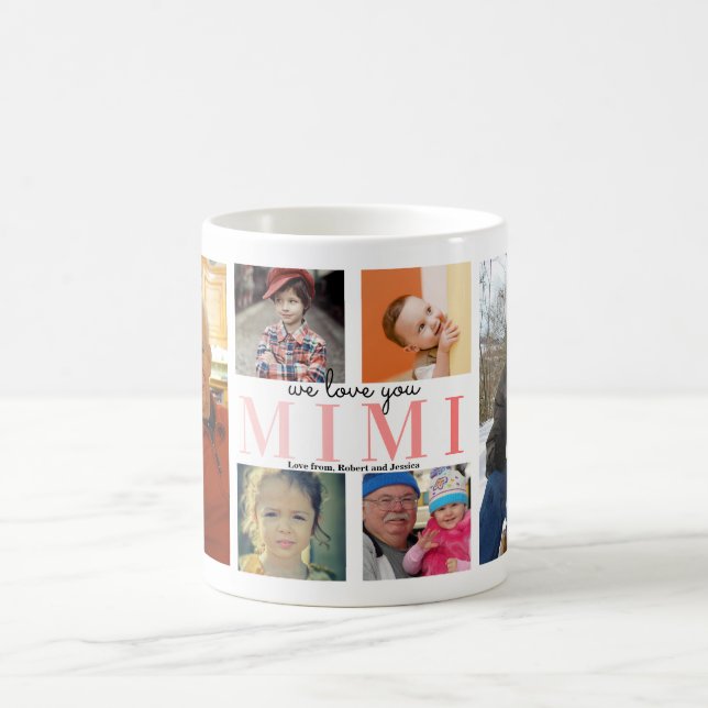 Mug Nous Vous Aimons Mimi | Café Collage Photo Personn (Centre)