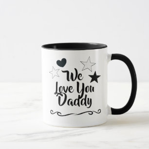 Mug Nous Vous Aimons Papa, Les Noms Personnalisés Des