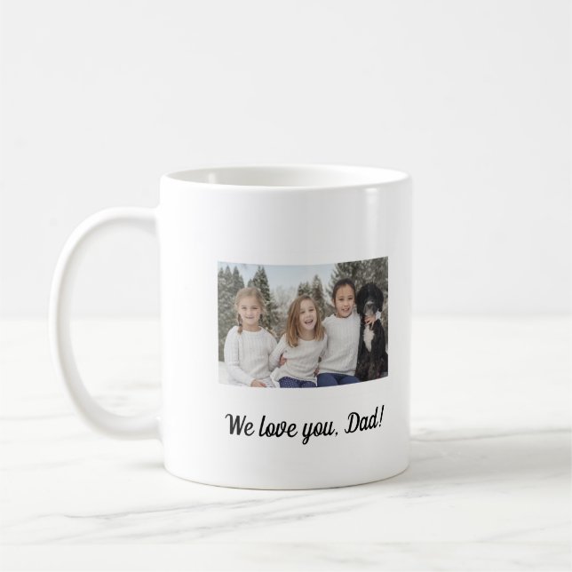 Mug Nous vous aimons Papa Photo collage personnalisé s (Gauche)
