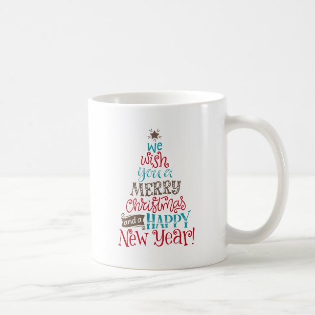 Mug Nous vous souhaitons un Joyeux Noël et une Bonne A (Droite)