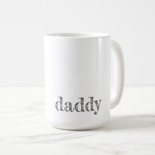 Mug Nouveau bébé DADDY Fête des pères de typographie m