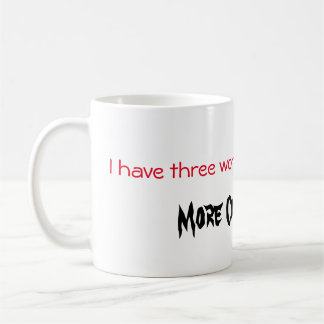Mug Nouveau café maintenant en texte rouge et noir