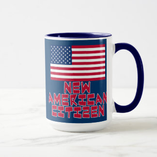 Mug Nouveau citoyen américain avec le drapeau