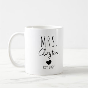 Mug Nouveau Couple Marié - Mr et Mme Personnalisés