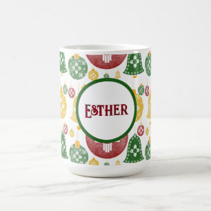 Mug Nouveau-Mexique Ornements de Noël Zia Rouge Vert B