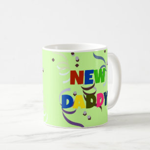 Mug "NOUVEAU PAPA" avec lettrage coloré