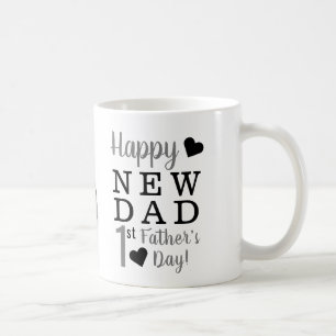 Mug Nouveau papa de première fête des pères heureus
