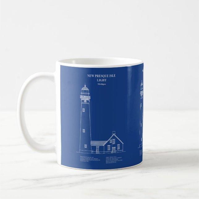 Mug Nouveau phare de Presque Isle - Michigan - AD (Gauche)