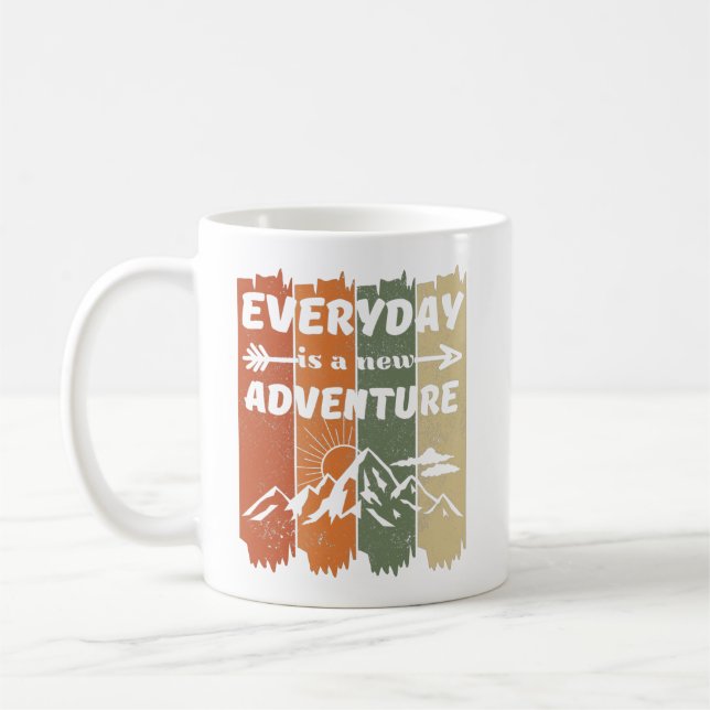 Mug Nouveau randonnée aventure amoureux cadeau retro m (Gauche)