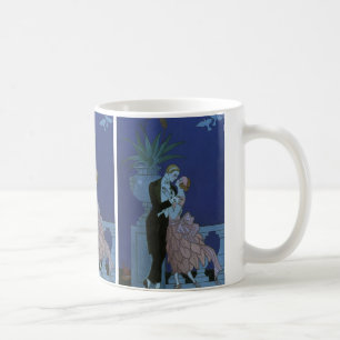 Mug Nouveaux mariés de style Art déco vintage, Oui par