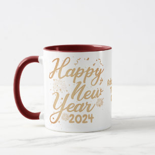 Mug Nouvel an 2024 Feu d'artifice Joyeux Nouvel an Eve