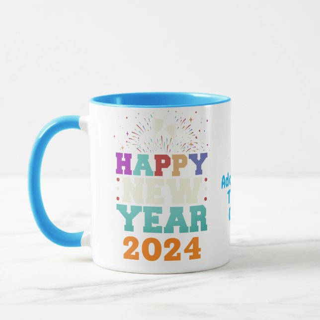 Mug Nouvel an 2024 Feu d'artifice Joyeux Nouvel an Soi (Gauche)