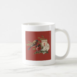 Mug Nouvel An vintage Oiseaux