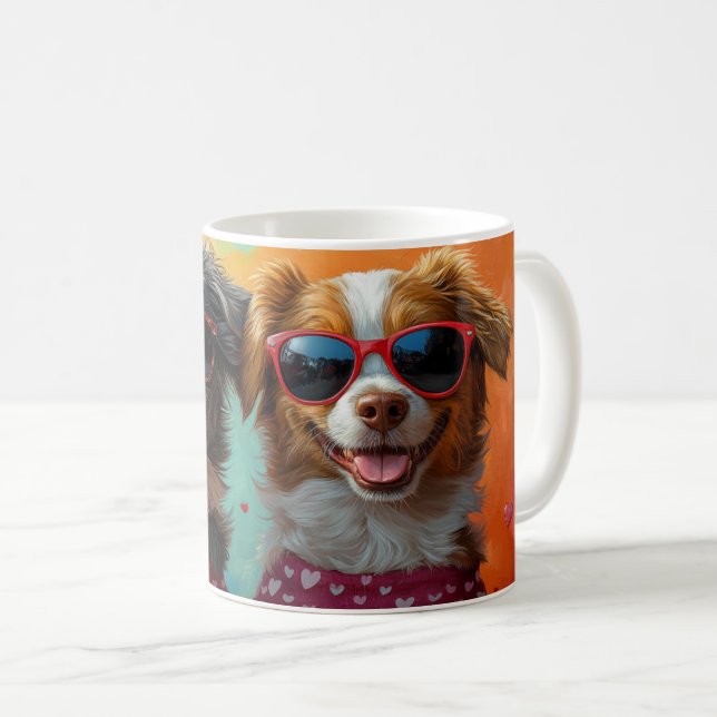 Mug Nouvelle-Écosse Duck Toller avec la Saint-Valentin (Devant droit)
