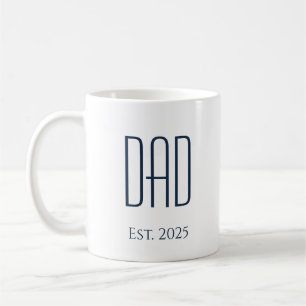 Mug Nouvelle Fête des pères papa Simple Minimaliste