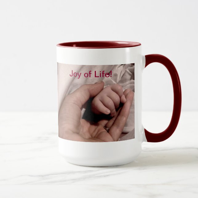 Mug Nouvelle maman et bébé - Joie de la vie (Droite)