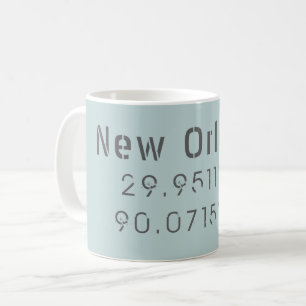 Mug Nouvelle-Orléans Latitude & Longitude