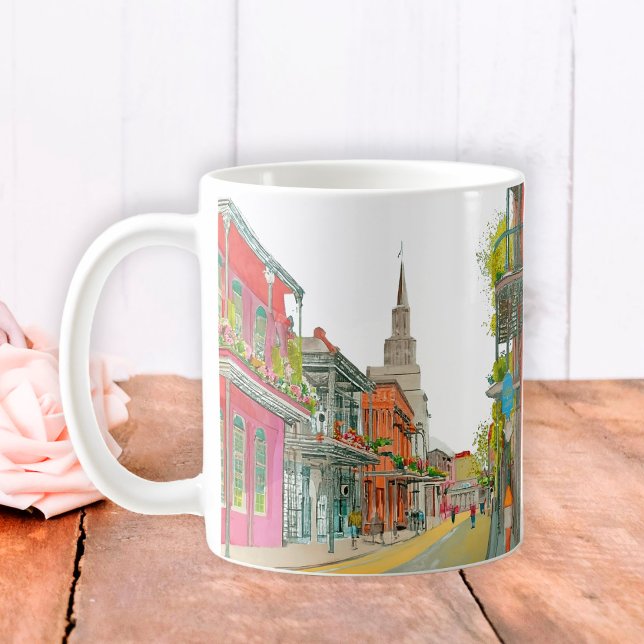 Mug Nouvelle-Orléans Nola Louisiana - Aquarelle (Créateur téléchargé)
