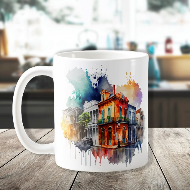Mug Nouvelle-Orléans Nola Louisiana - Aquarelle (Créateur téléchargé)