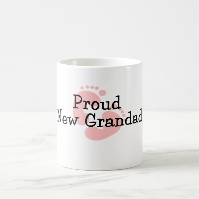 Mug Nouvelles empreintes de pas fières de bébé de papy (Centre)