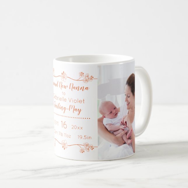 Mug Nouvelles photos de grand-maman et stat de (Devant droit)
