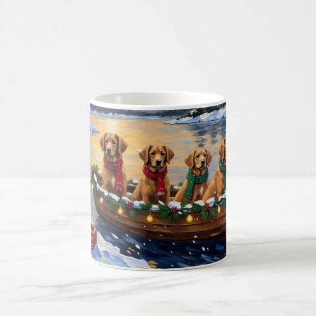 Mug Nova Scotia Duck Tolling Retriever Christmas Boat  (Centre)