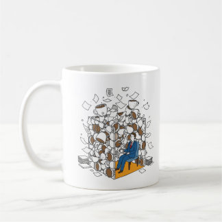 Mug Noyage de travailleurs de bureau en surmenage dans