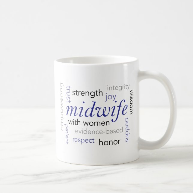 Mug nuage de mot de sage-femme (Droite)