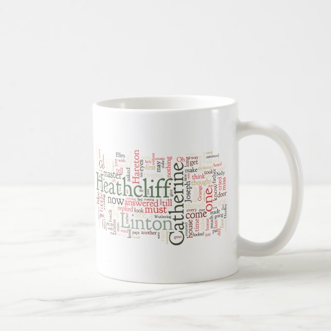 Mug Nuage de mot des Hauts de Hurlevent (Droite)