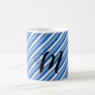Mug Nuances de rayures bleues