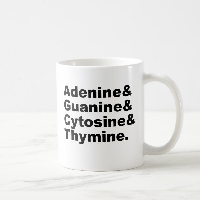 Mug Nucléotides d'ADN d'Adénine Guanine Cytosine Thymi (Droite)