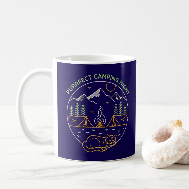Mug Nuit de camping parfaite (Avec donut)