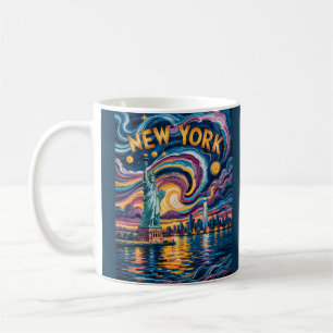 Mug Nuit étoilée de Van Gogh sur la skyline de la Libe