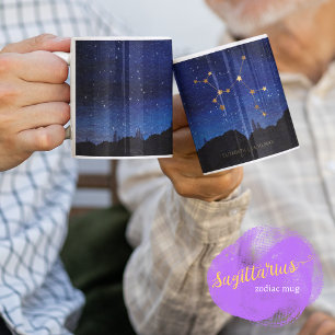 Mug Nuit étoilée Or Sagittaire Constellation du zodiaq