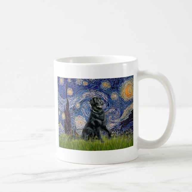 Mug Nuit étoilée - Retrieur à revêtement plat 2 (Droite)