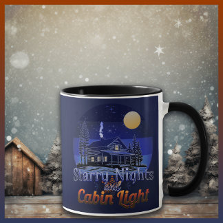 Mug Nuits étoilées et coucher de soleil rétro Cabine
