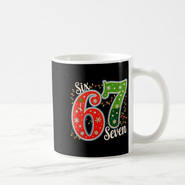 Mug Number 67 Funny Six Seven 6 7 Meme Christmas Light (Droite)
