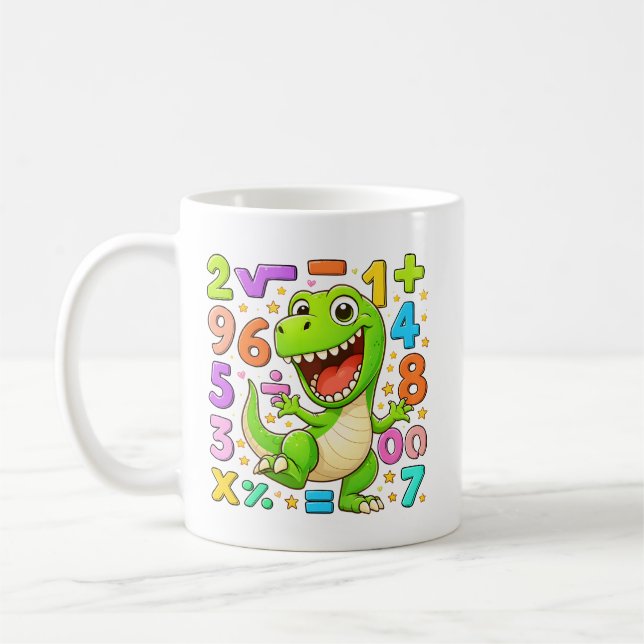 Mug Number Day 2026 Cute Maths Dino Outfit (Gauche)