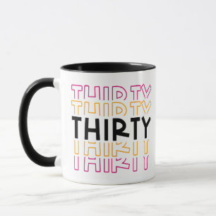 Mug Numéro 30 grand trente anniversaire Café