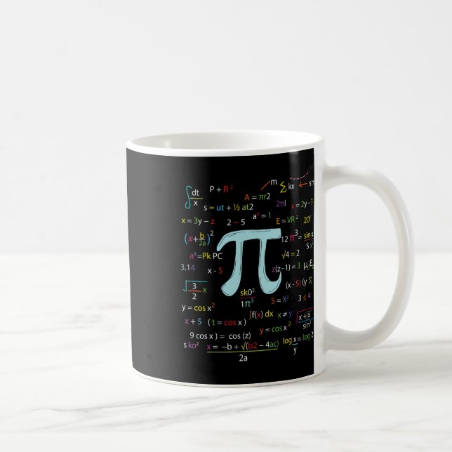 Mug Numéro Cercle Pi Formules Nerdy Mathématiciens Pi (Droite)