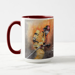 Mug Numéro de poste de pompier Texte personnalisé du