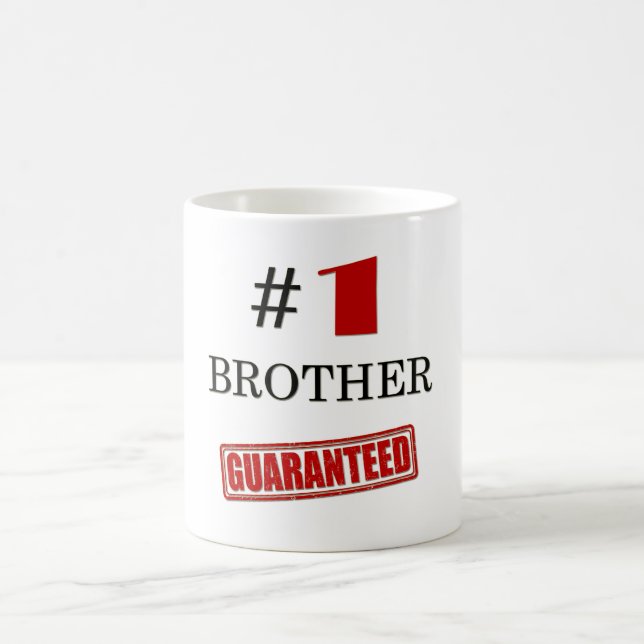 Mug Numéro Un 1 Frère Minimal Noir Funny (Centre)