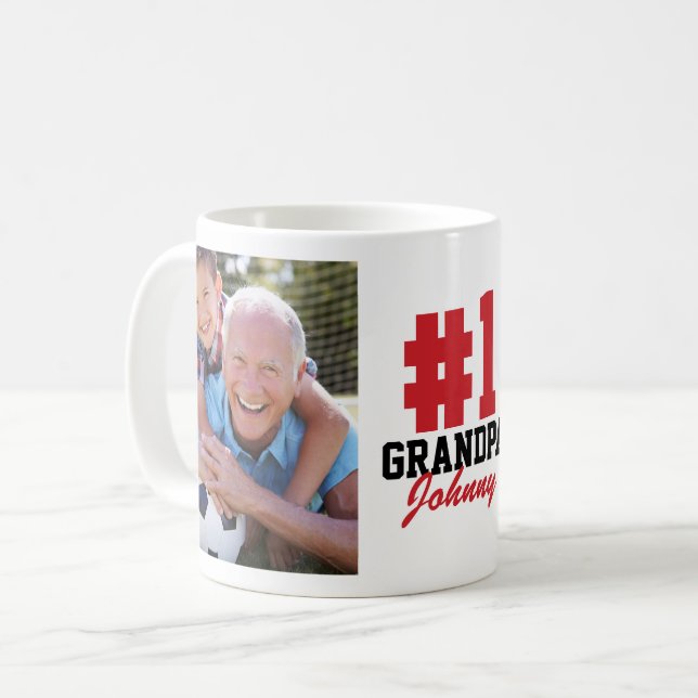 Mug Numéro un grand-père 2 Fête des pères photo (Devant gauche)