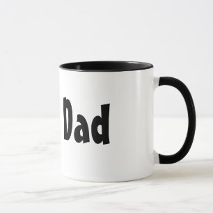 Mug Numéro une cravate de faux de rayures de noir du