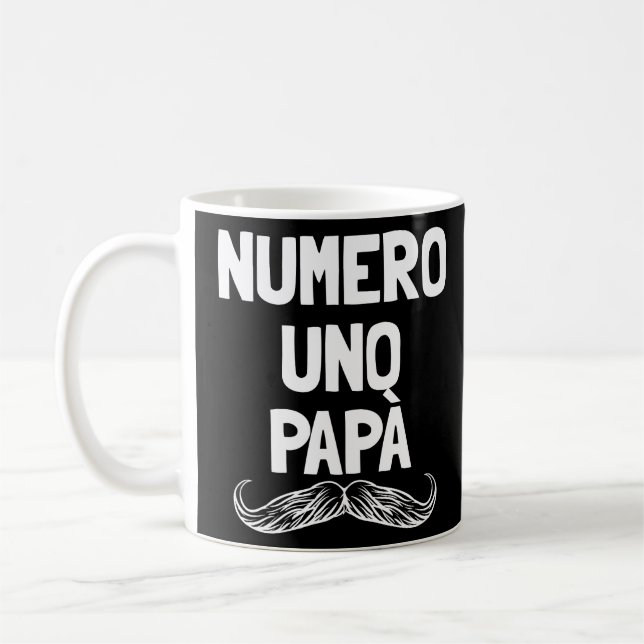 Mug Numero Uno Papa Italien Père Père Numéro 1 Papa (Gauche)
