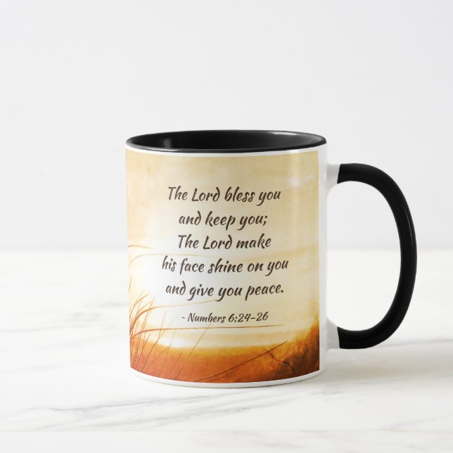 Mug Numéros 6:24-26 "Le Seigneur vous bénisse" Verse d (Droite)