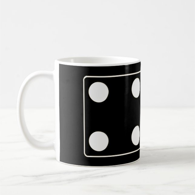 Mug Numéros DICE pips blanc 4 & 3 + vos idées (Gauche)