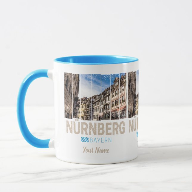 Mug Nuremberg Bavière Vintage Allemagne Souvenir (Gauche)